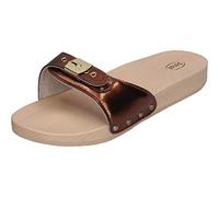 Scholl Pescura Flat, Sandali Donna, Bronzo, 41 EU