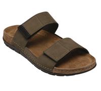 Scholl, Sandalo Gregor Uomo, Doppia fascia regolabile (Verde Oliva, Sistema Taglie Calzature EU, Adulto, Numero, Media, 43)