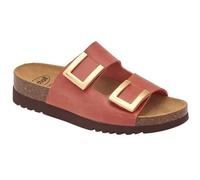 Scholl Ciabatte Donna MONTEREY 2 STRAPS Vintage leather bis Brick