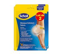 Scholl Set di 2 mascherine per piedi esfolianti per il tallone, peeling piedi, elimina calli, cura dei piedi efficace, 4 calzini