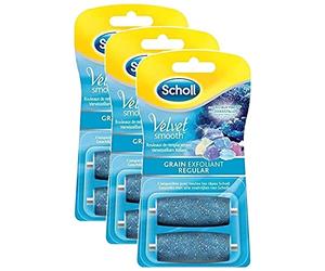 SCHOLL Set di 3 velluto Smooth - rulli di ricambio, grana esfoliante, kit di 2 ricariche