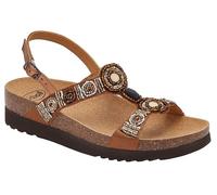 SCHOLL SHOES CALZATURA BOGOTA' SANDAL SATIN+BEADS+SYNTHETIC W BROWN 40