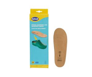 Scholl Solette Anatomiche e Antistatiche, Solette Unisex per Clog Evo, Taglia 37-38, Confezione da 1 paio