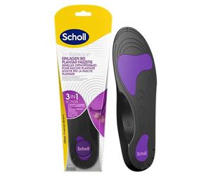 Scholl Solette ortopediche in equilibrio per fascite plantare, allevia istantaneamente il dolore: tallone, spore, supporto arco, distribuite la pressione del piede, taglia 42,5 - 45