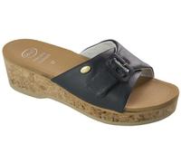 Scholl WAPPY LEATHER WOMENS MEMORY CUSHION NAVY BLUE 37