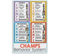 School Behavior Management Poster Classroom Expectations Chart Rules and Guidelines Educational Wall Art for Teachers Staff Room Decor(Unframed,12X18inch(30X45cm))