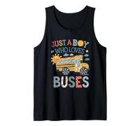 School Bus Costume Fun Just a Boy who loves Buses Bus Lover Canotta