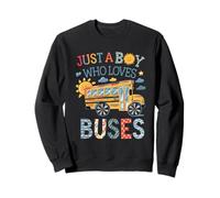 School Bus Costume Fun Just a Boy who loves Buses Bus Lover Felpa