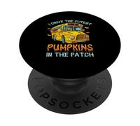 School Bus Driver I Guide The Cutest Pumkins nella patch PopSockets PopGrip Adesivo