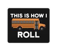 School Bus Driver Mousepad Piccolo Tappetino per Mouse Bordi Cuciti Mouse Pad per Gaming Computer Ufficio 25X30Cm