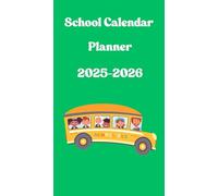 School calendar, planner, Size 4x7 inches, August 2025 - July 2026, 12 months and weekly, portable size