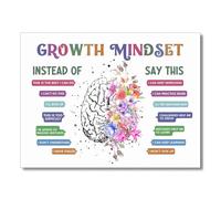 School Counseling Office Decor, Growth Mindset & Emotions Posters for Kids, SEL Affirmations for Calm Corner & Special Education(Framed,12x18inch(30x45cm))