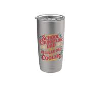 School Counselor Dad Like A Regular Dad But Cooler - Bicchiere termico in acciaio inox doppia parete