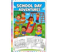 School Day Adventures: Bold and Easy Coloring book: Fun School Scenes, Simple Designs, Large Spaces & Playful Characters