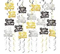 School Decorations for Home, Reusable Cute Sign Ornaments with Fun Patterns and Bright Colors, Classroom Decor for Teacher Graduation Preschool Kindergarten Party Festive Learning Spaces 5.51x3.94in