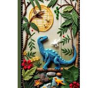 School Exercise Book A4 100 pages - Cover Textile Art Blue Dinosaurs: College Ruled 8mm Lines With Margin |100 Pages| Journals for Writing, Work ... Travel Journal, Scientific Field Notes