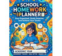 School Homework Planner: Assignment Tracking, Academic Scheduling, Essential Study Tool, Easy School Year Organization, High School Student Resource, ... Tasks, Projects, Exams & Important Dates