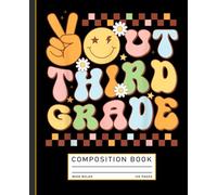 School Last Day of 3rd Grade Groovy Peace Out Third Grade Teacher Composition Book