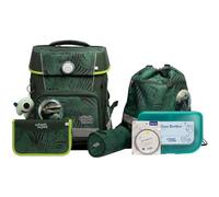 School Mood Champion Maxx Pro Daniel - Set di zaini per la scuola, motivo: dinosauro, nero/verde scuro