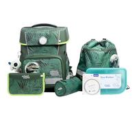 SCHOOL-MOOD Champion Pro - Set di 7 zaini per la scuola da 21,5 l, sistema ergonomico Easy Fit per 1 m fino a 1,50 m, in tessuto impermeabile con catarifrangenti, Daniel Dinosaur, Zaino per la scu