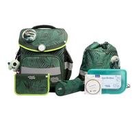 School Mood Timeless Pro Daniel - Set di zaini per la scuola, motivo: dinosauro, nero/verde scuro
