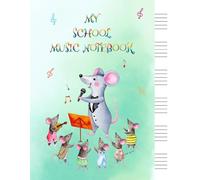 School Music Notebook - Wide Staff: Blank Sheet Music Staff Paper For Kids | Note Paper For Writing Music | Elementary School | 8,5 x 11'' Premium Paper | 6 wide staves per page
