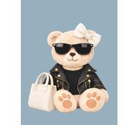 School Notebook for Kids and Teens - Teddy Bear Minimal Journal: A simple and aesthetic blue notebook with a modern teddy bear design - ideal for school, notes and everyday writing