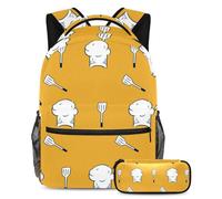 School of Fish Pattern Aumenta la tua fiducia con lo zaino alla moda da 2 pezzi, Multicolore#06, B:29.4x20x40cm P:19x7.5x3.8cm, Zaini Daypack