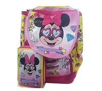 School pack zaino + astuccio 3 zip minnie