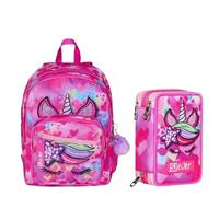 School Pack Zaino Più Astuccio Completo 3 Zip Unicornside Girl
