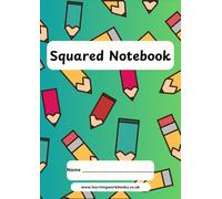 School Pattern 7mm Squared Notebook 13 - ideal for maths, science and engineering subjects