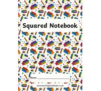 School Pattern 7mm Squared Notebook 18 - ideal for maths, science and engineering subjects
