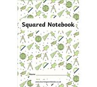School Pattern 7mm Squared Notebook 5 - ideal for maths, science and engineering subjects