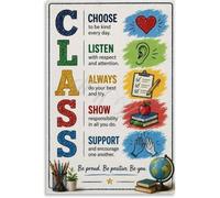 School Poster Class Classroom Decor Educational Teacher Motivation Wall Print