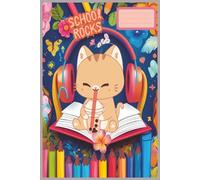 School Rocks: Boba Chill Kitty: Cute Kitten Boba & Headphones Journal