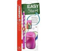 School Set - STABILO EASYgraph in Rosa per Destrimani - con Gomma + Temperino
