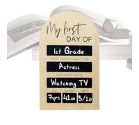School Sign, Chalkboard Prop, 7.09x11.81 Inches Reusable Board with Handle, Photo Display Marker for First Day Memories, Students, Classroom Events, Kids Pictures, Backdrop Photography