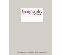School subject notebook: Geography - Pink motivational demure range (Grey)