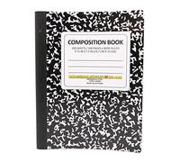 School Supply Boxes Quaderno a righe larghe, colore nero, confezione da 4, 100 fogli, 200 pagine per confezione