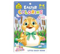 School Zone Easter Coloring Workbook: 48 Pages, Preschool, Kindergarten, Alphabet, Counting, Numbers 1-10, Color By Letter, Color by Number, Stickers, Ages 3 to 6 (Little Busy Book Series)