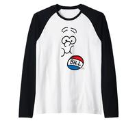 Schoolhouse Rock Just a Bill Big Face Easy Costume Cartoon Maglia con Maniche Raglan