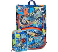 Schoolpack Zaino SJ Gang Skate Boy Estensibile per Bambino + Astuccio Completo Triplo