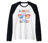 School's Out for Summer Sunglasses Fun Summer Break Vibes Maglia con Maniche Raglan