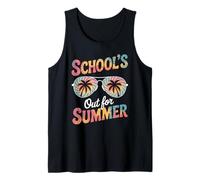 School's out for Summer Tie Dye Occhiali Sole Retro Vacanze Canotta