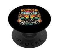 Schools Out Forever Pensione 2026 Insegnante in pensione Retro PopSockets PopGrip Adesivo