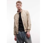Schott - Giacca harrington beige chiaro con toppa con logo-Neutro M