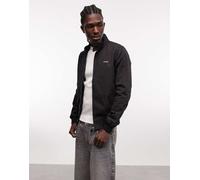 Schott - Giacca harrington nera con toppa con logo-Nero L