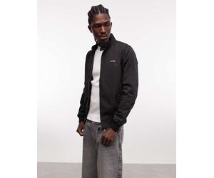 Schott - Giacca harrington nera con toppa con logo-Nero L