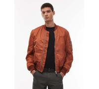 Schott - Giacca imbottita corta color rame con logo tono su tono e zip-Arancione L