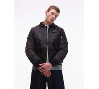 Schott - Giacca imbottita corta nera con tasche, zip e logo applicato-Nero XL